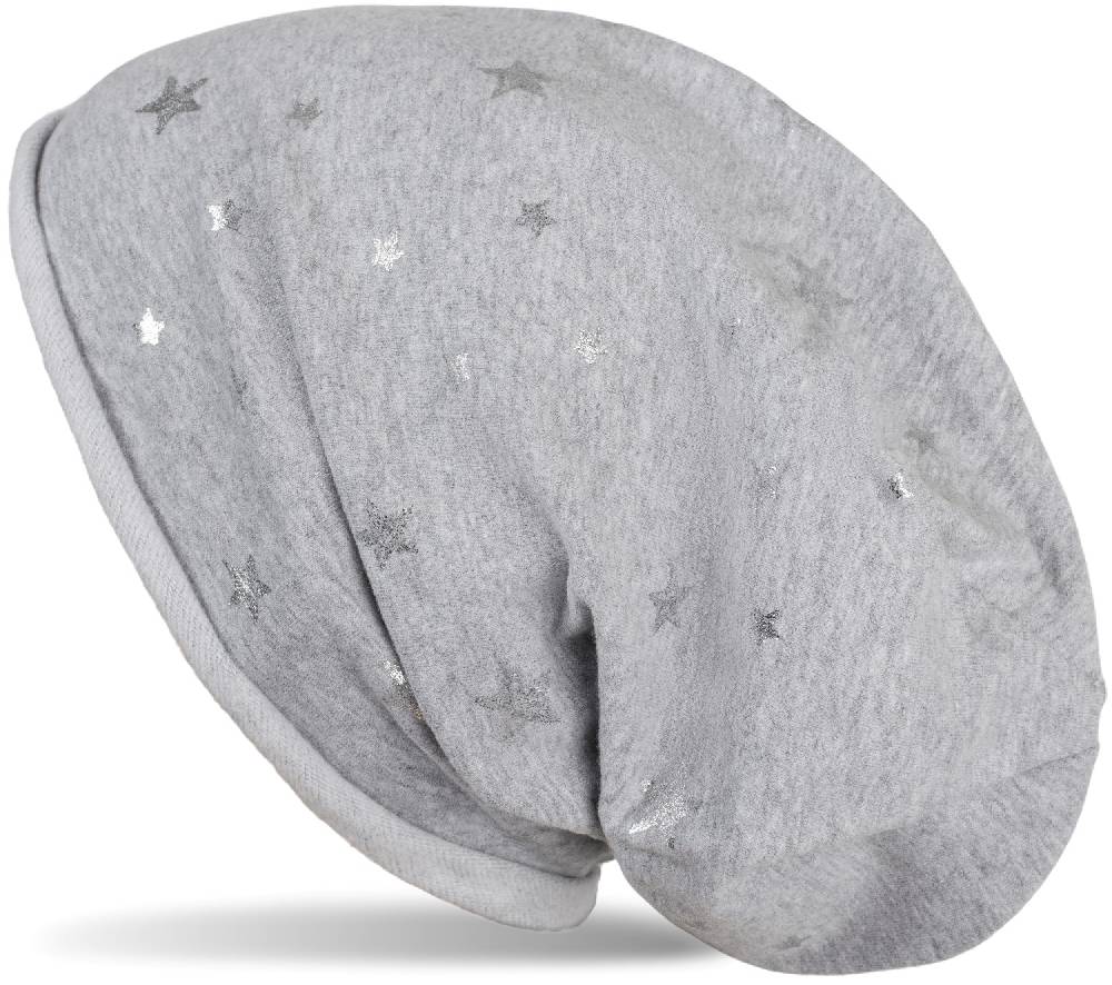 Stylebreaker Beanie Mütze mit Metallic Sterne im Angebot