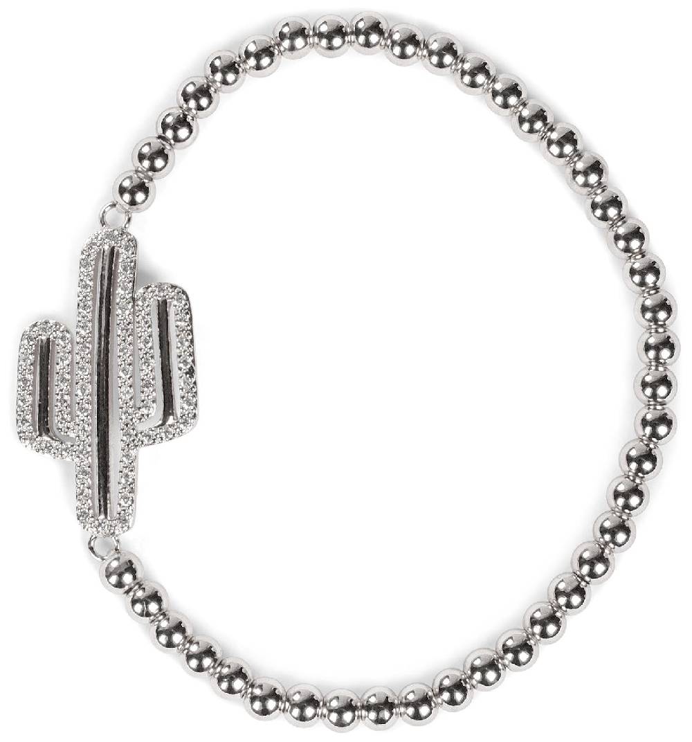 Stylebreaker Kugelarmband mit Kaktus und Strass Begrenztes Angebot