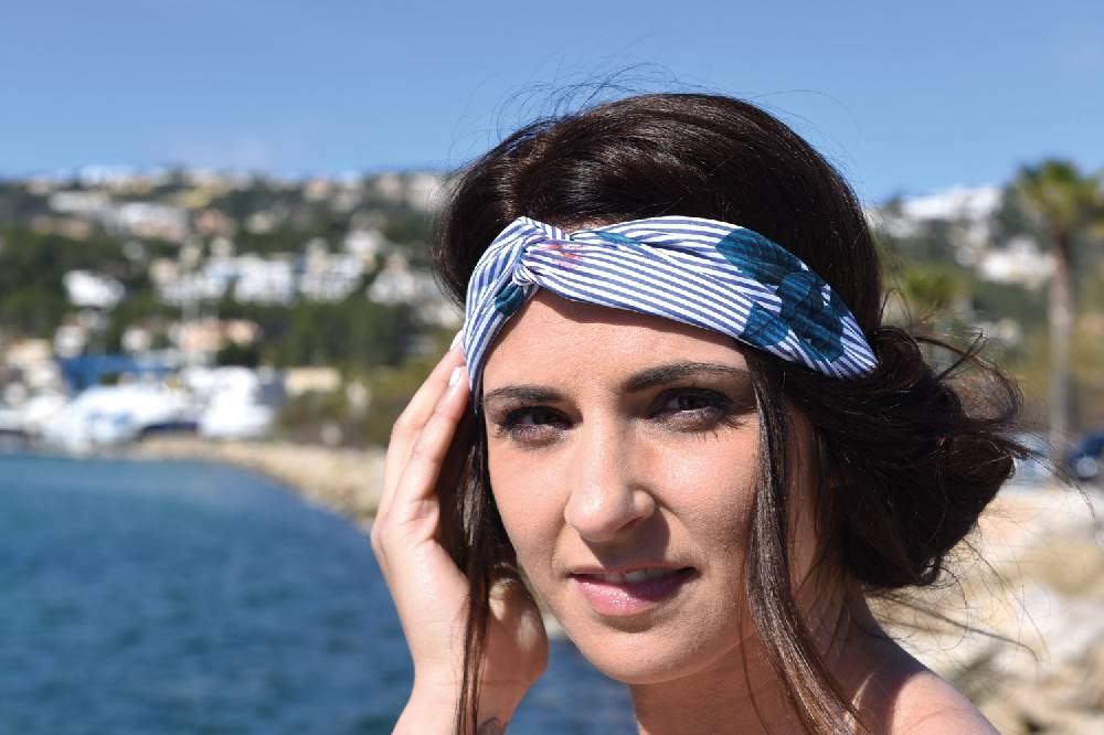 Stylebreaker Streifen Haarband mit Twist Knoten und Blumen Black Friday