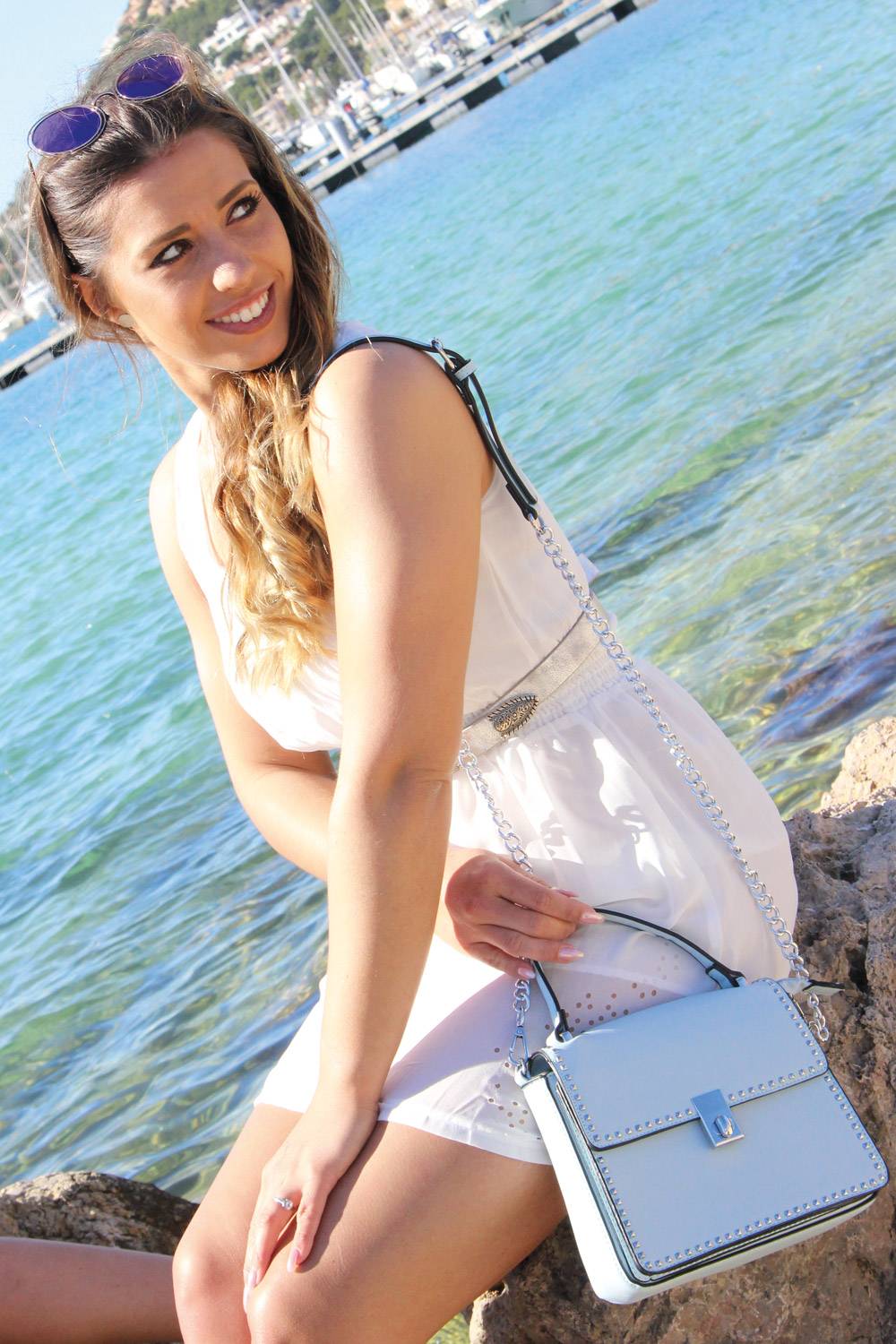 Stylebreaker Satchel Henkeltasche mit Pyramiden Nieten Cyber Monday