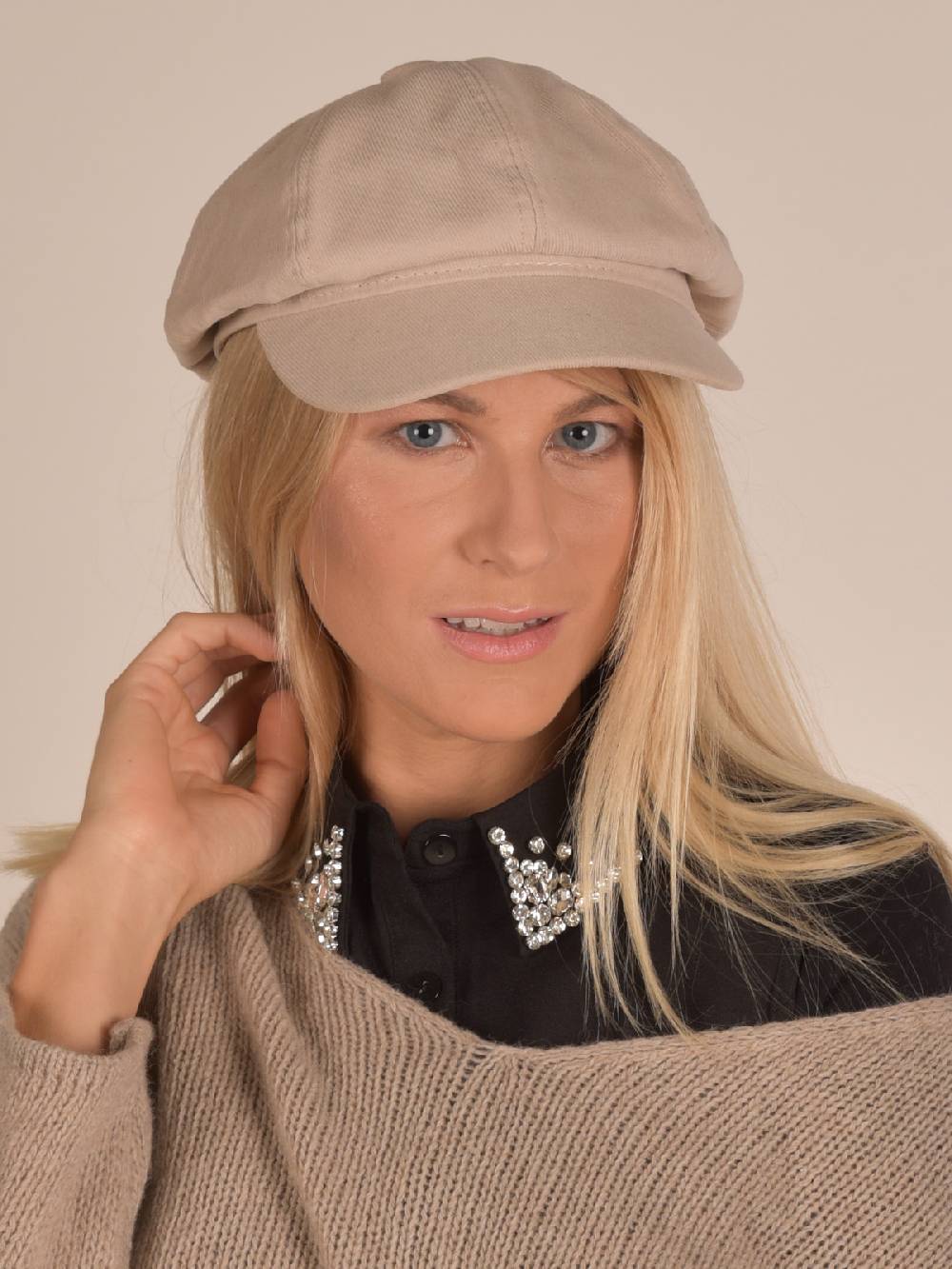 Stylebreaker Einsteckkragen mit Strass besetzt Osterangebot
