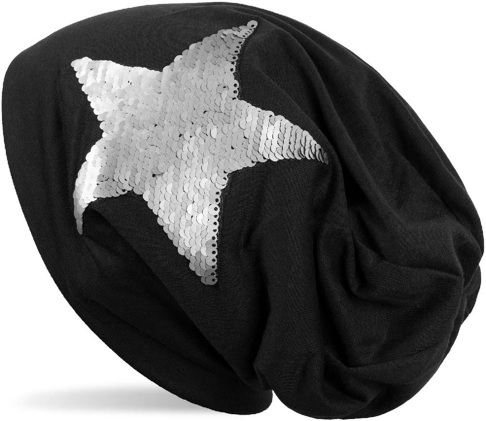 Stylebreaker Beanie mit Wendepailletten Stern Vatertagsangebot