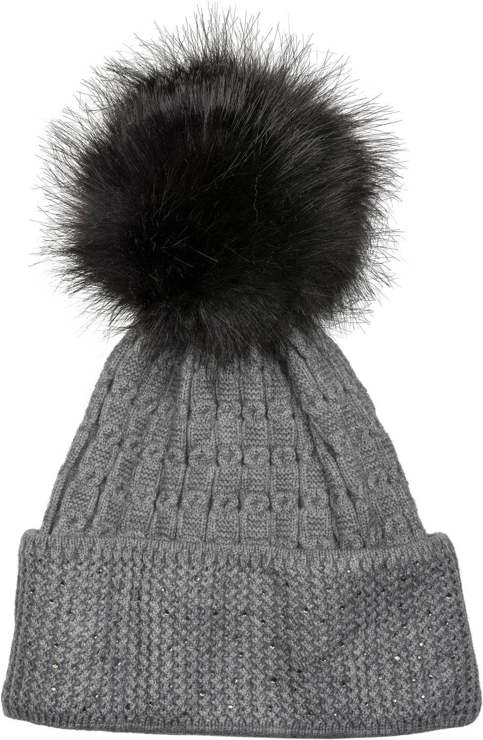 Stylebreaker Feinstrick Bommelmütze mit Strass Top Angebot