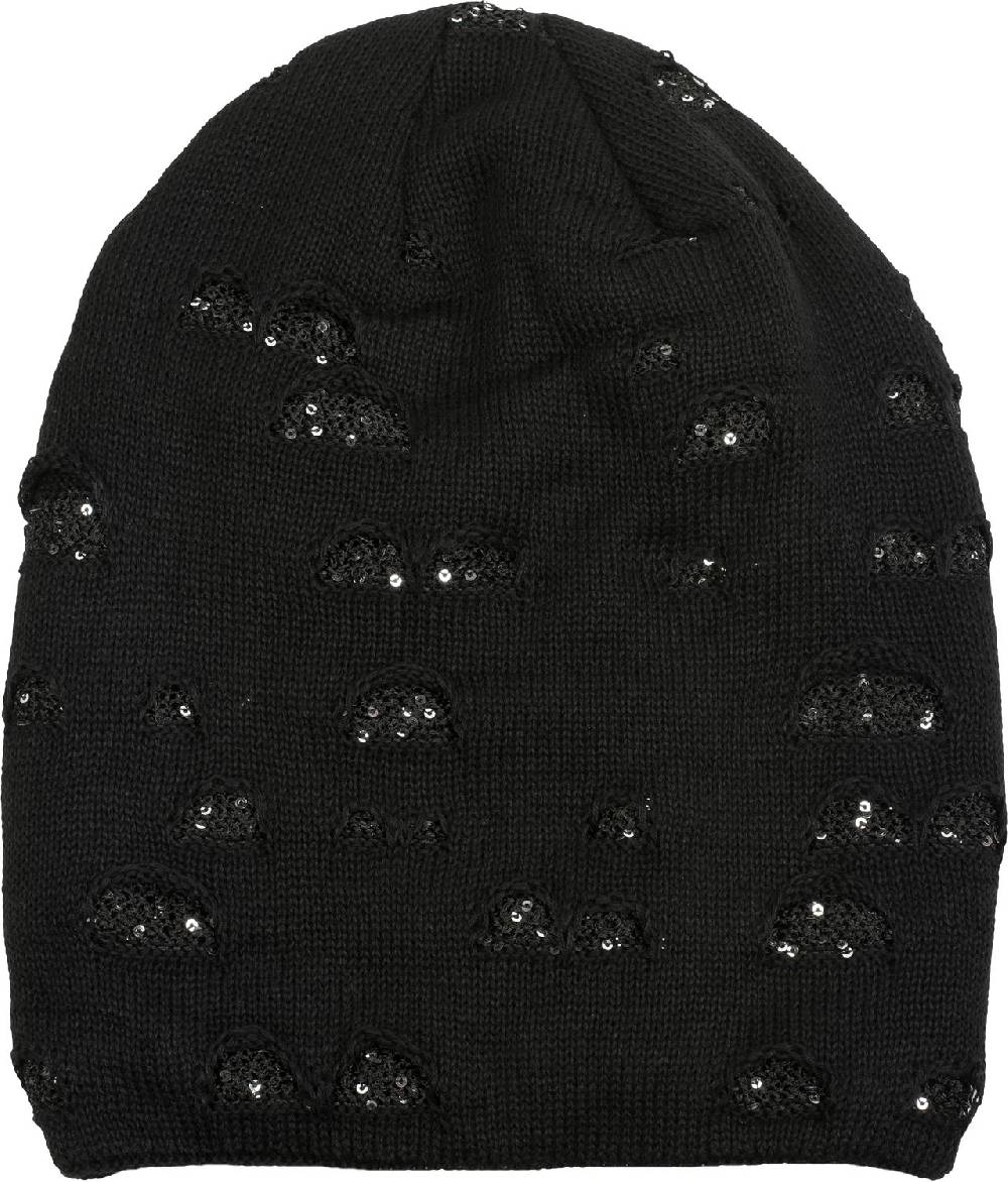 Stylebreaker Feinstrick Beanie mit Pailletten im Destroyed Look Neuheiten