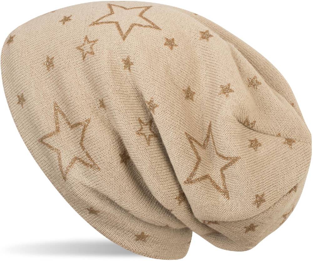 Stylebreaker Feinstrick Beanie mit Glitzer Stern Print Bestseller