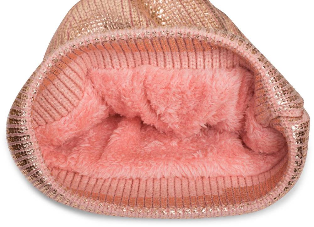 Stylebreaker Metallic Winter Strick Bommelmütze Tägliche Deals