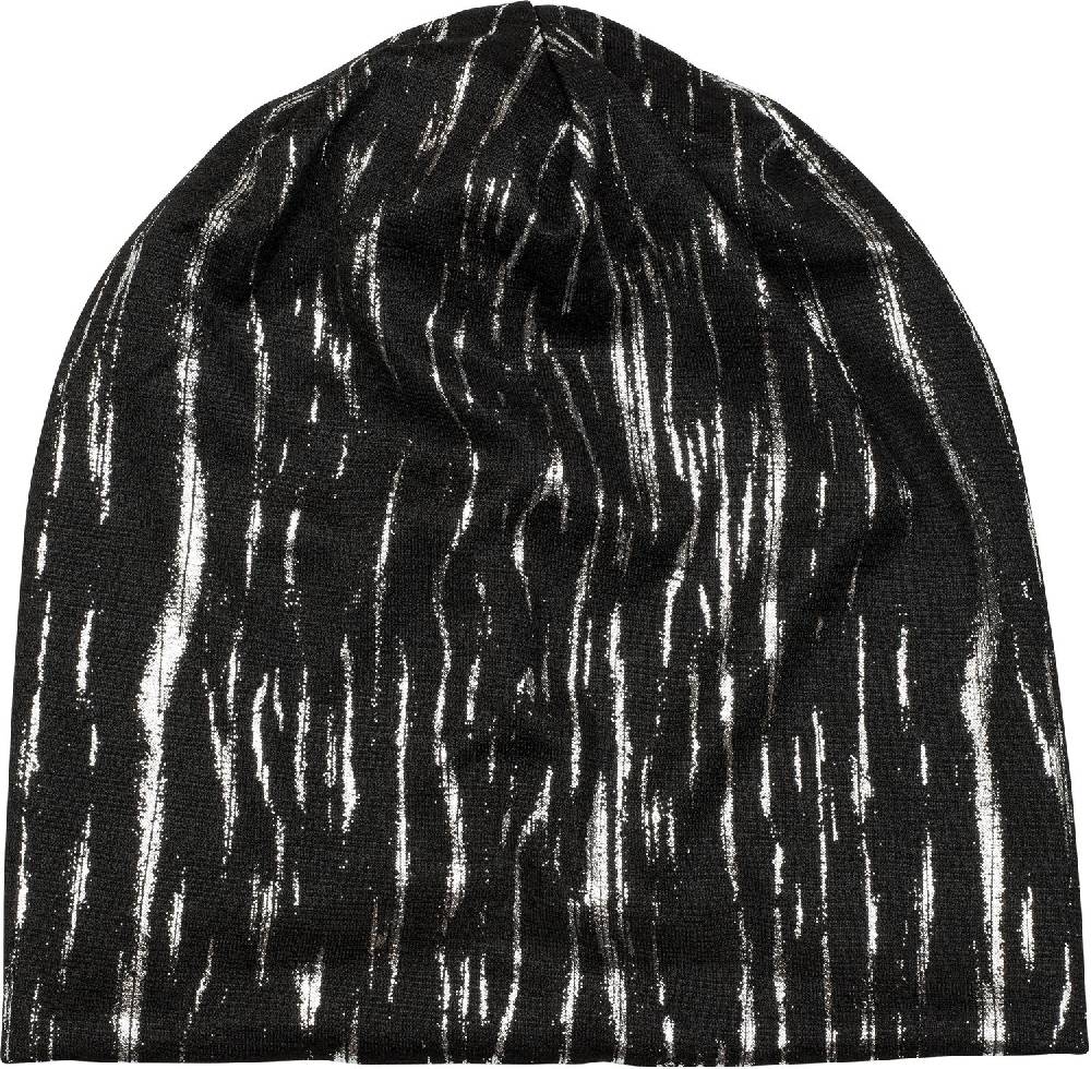 Stylebreaker Beanie mit Metallic Streifen Print Letzte 3 Tage