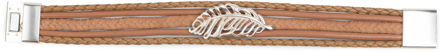 Stylebreaker Flecht Armband mit Feder Schmuck Element Sonderangebot der Fabrik