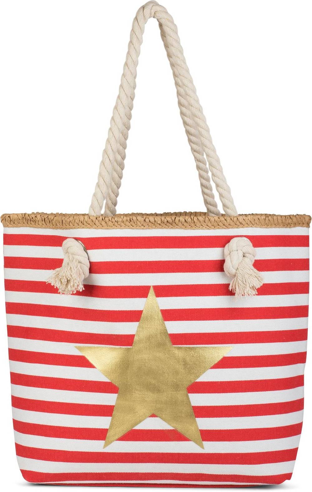 Stylebreaker Strandtasche mit breiten Streifen und Stern Clearance-Verkauf