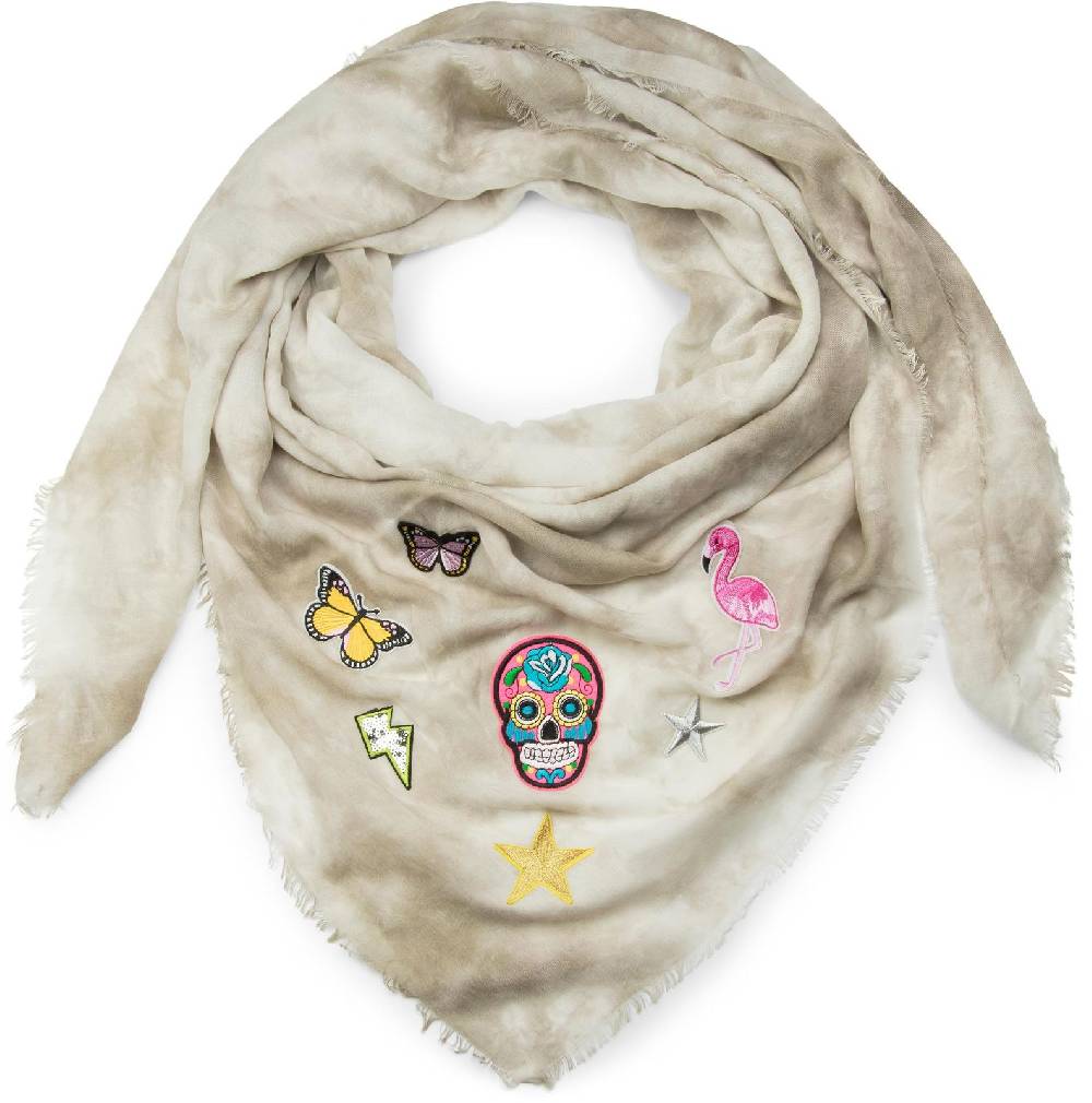 Stylebreaker Vierecktuch mit Patches Kostenloser Versand international