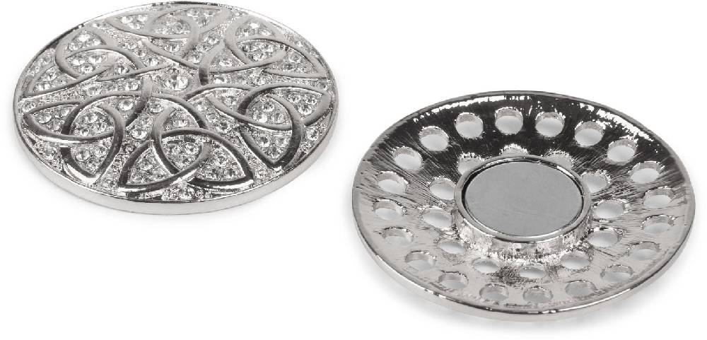 Stylebreaker Magnet Brosche mit Ornament und Strass Blitzverkäufe