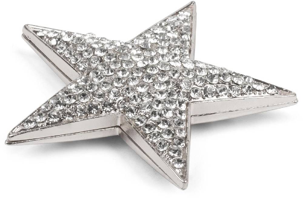 Stylebreaker Stern Magnet Brosche mit Strass Steinen Versandkostenfrei