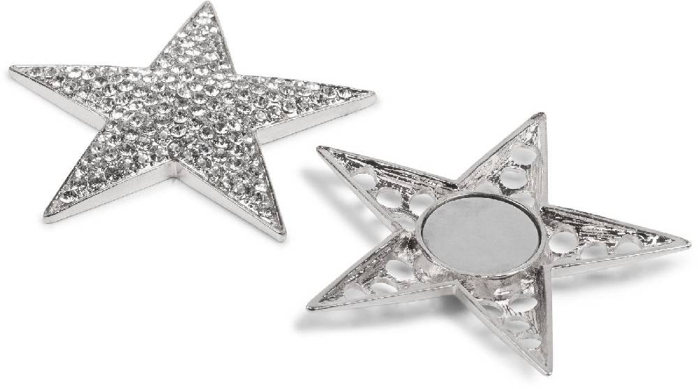 Stylebreaker Stern Magnet Brosche mit Strass Steinen Versandkostenfrei