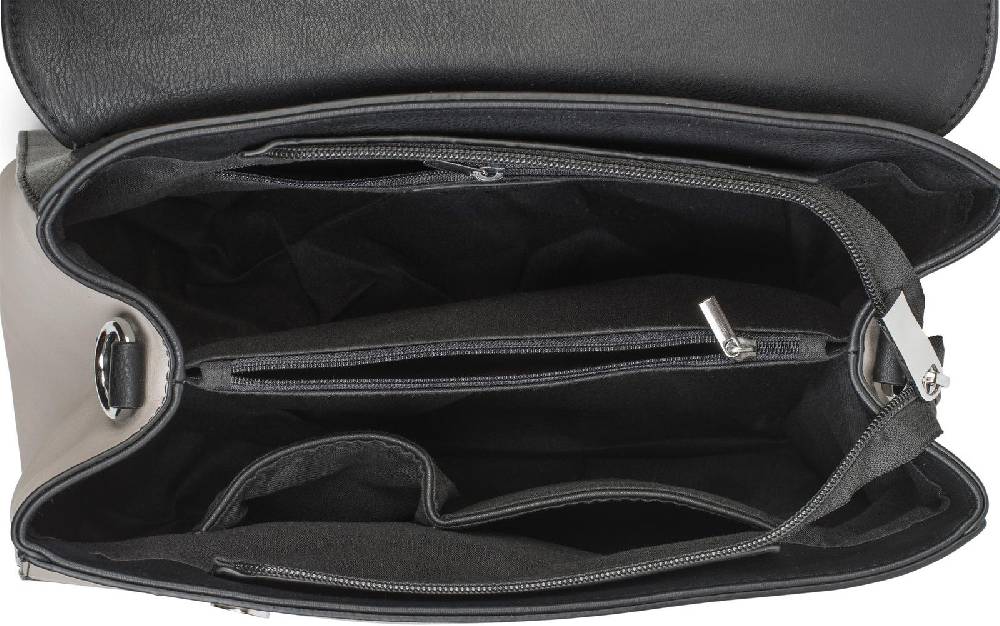 Stylebreaker Henkeltasche 2-Tone mit Metall Ring und Kette Flash Sale