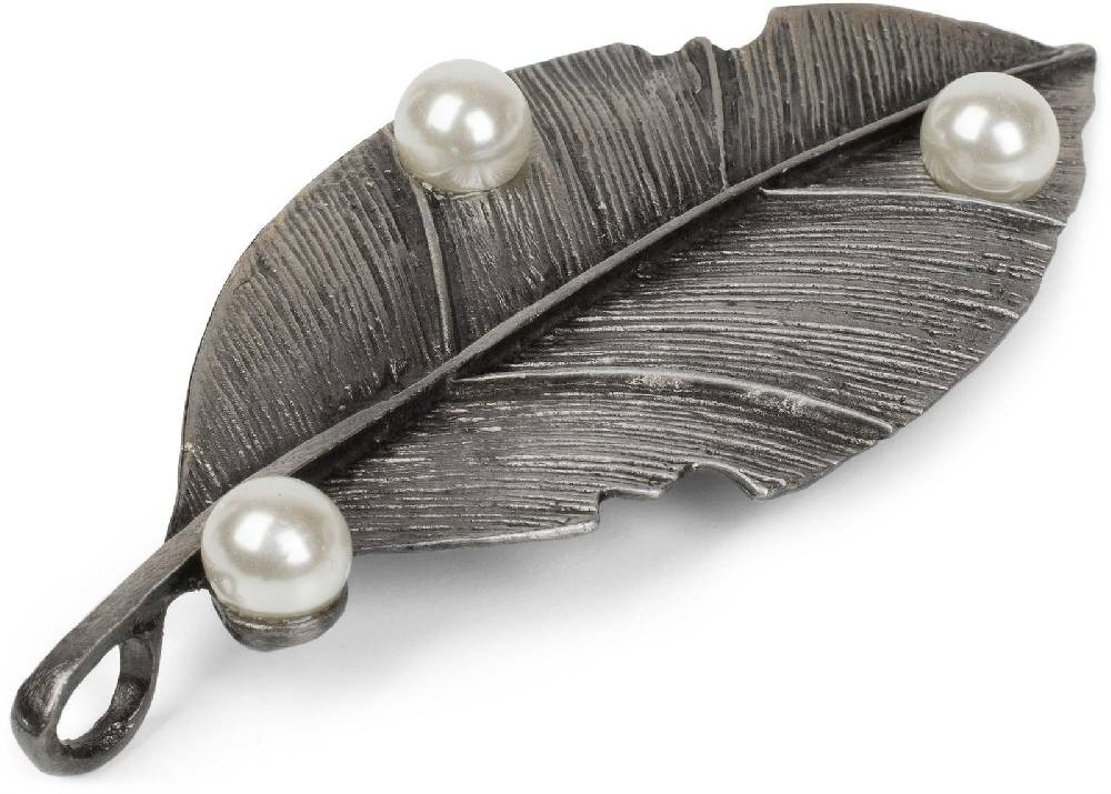Stylebreaker Blatt Magnet Brosche mit Perle Begrenztes Angebot