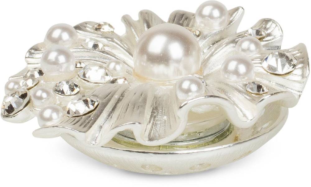 Stylebreaker Muschel Magnet Brosche mit Strass & Perle Online Shopping