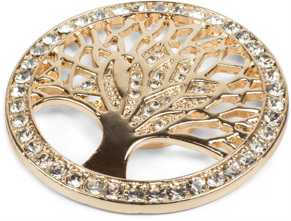 Stylebreaker Lebensbaum Magnet Brosche mit Strass Exklusivangebot