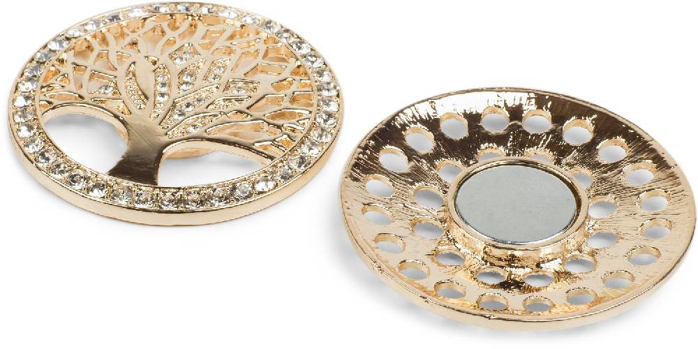 Stylebreaker Lebensbaum Magnet Brosche mit Strass Exklusivangebot