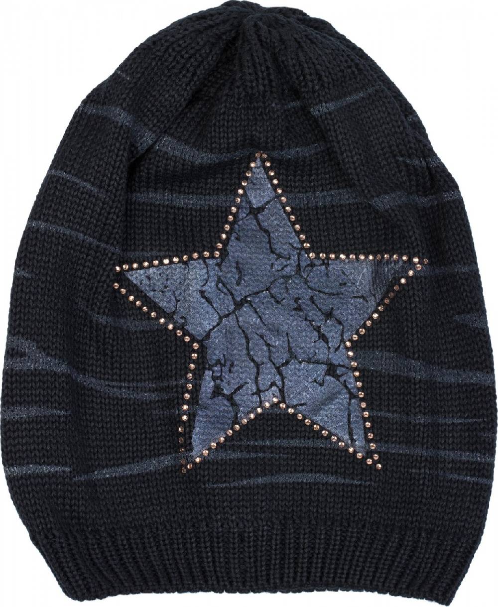Stylebreaker Feinstrick Beanie mit Stern und Strass Exklusive Angebote