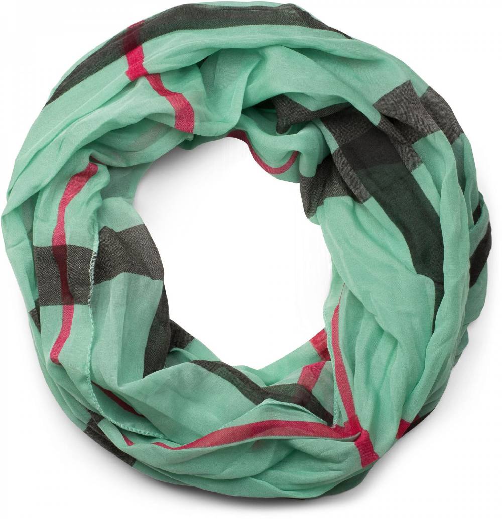 Stylebreaker Seidiger Loop mit Karo Muster Sonderangebote