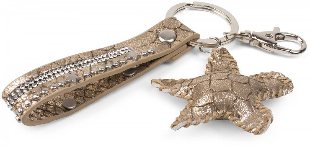 Stylebreaker Schlüsselanhänger mit Strass, Nieten und Stern Anhänger Wochenangebot