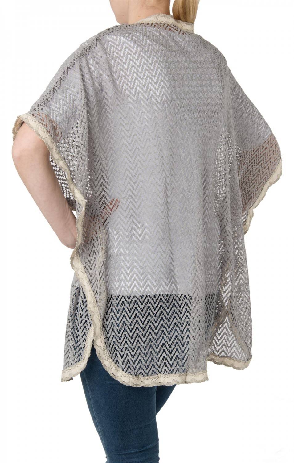 Stylebreaker Leichter Poncho in Häkeloptik Neueste Stile