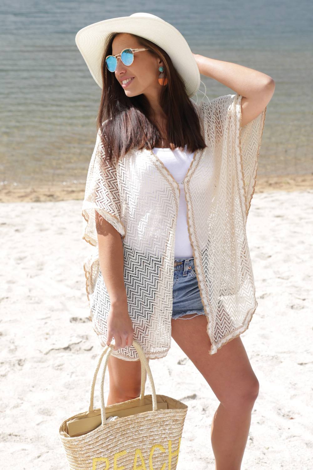 Stylebreaker Leichter Poncho in Häkeloptik Neueste Stile