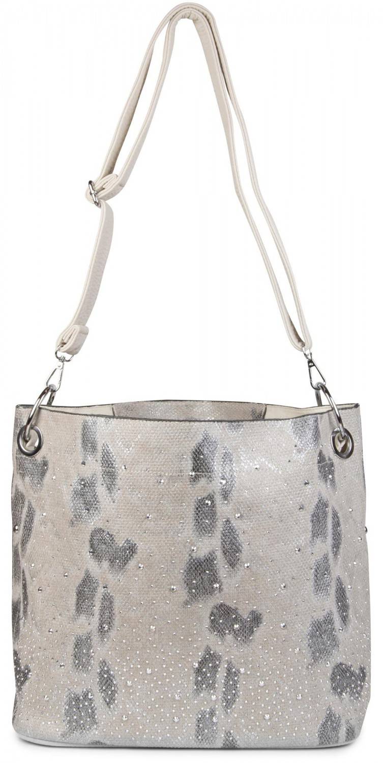 Stylebreaker Handtaschen Set mit Strass Applikation in Schlangenleder Optik Online