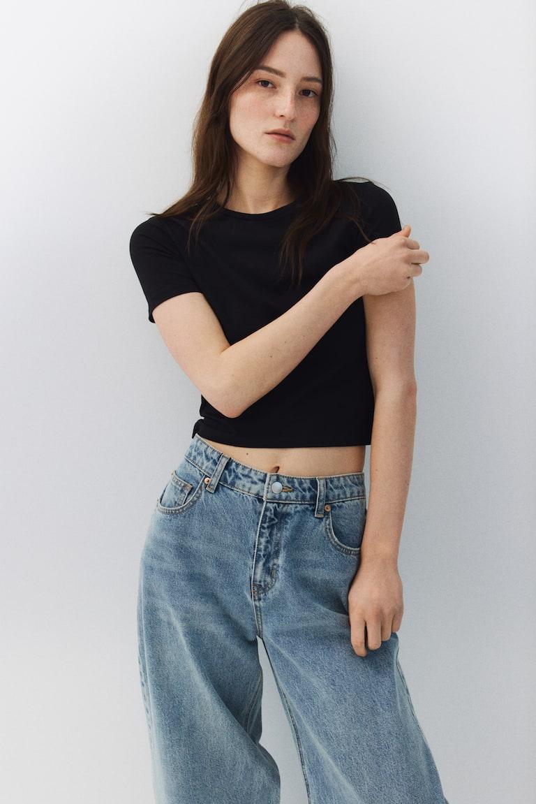 H&M Kurzes T-Shirt Letzte 2 Tage