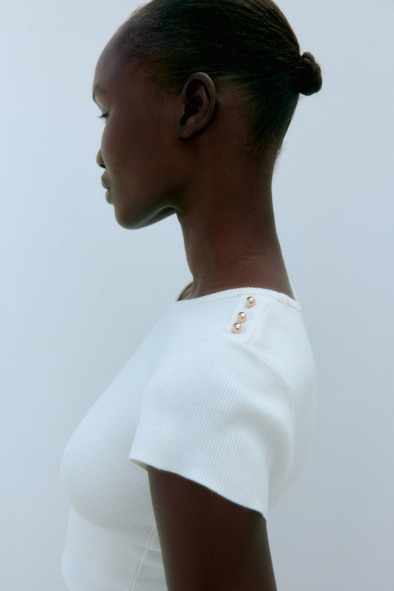 H&M T-Shirt aus Feinstrick Kostenloser Versand international