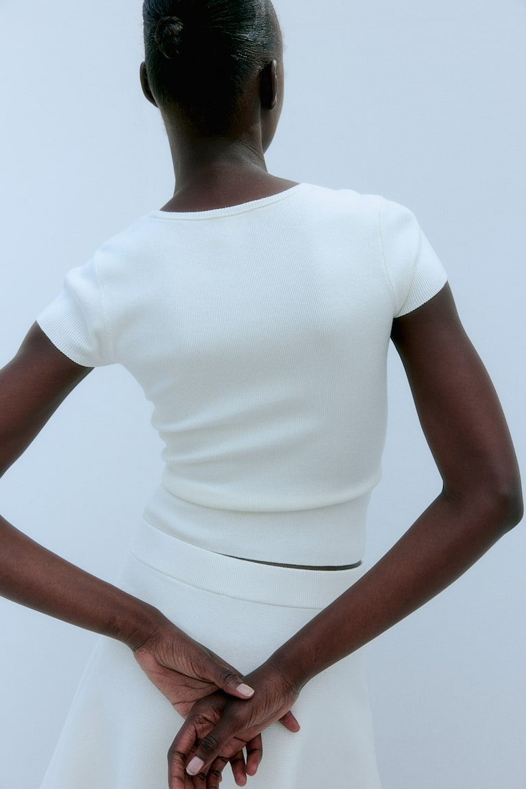 H&M T-Shirt aus Feinstrick Fabrikladen