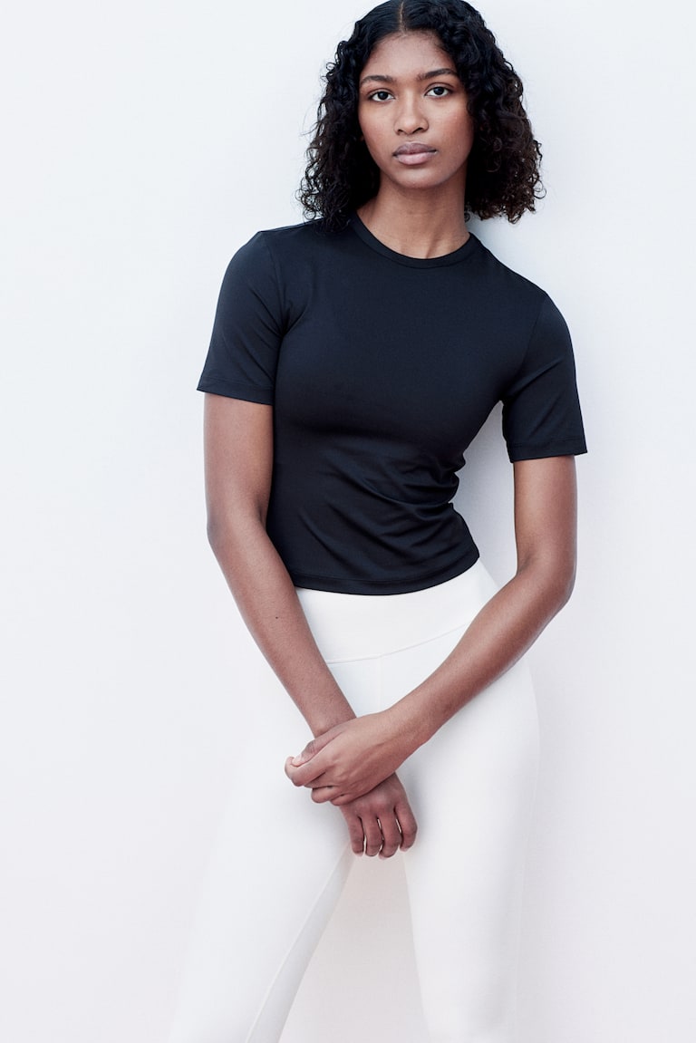 H&M Cropped Sportshirt mit DryMove™ Günstig kaufen