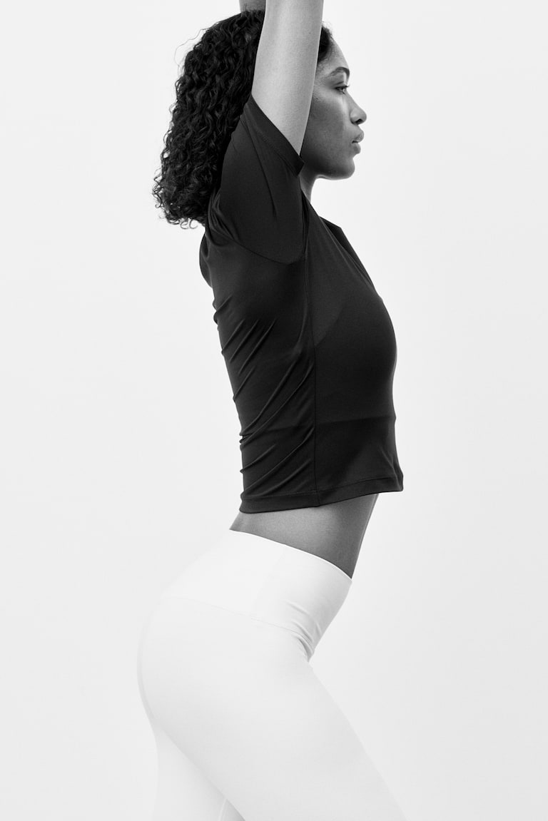 H&M Cropped Sportshirt mit DryMove™ Günstig kaufen