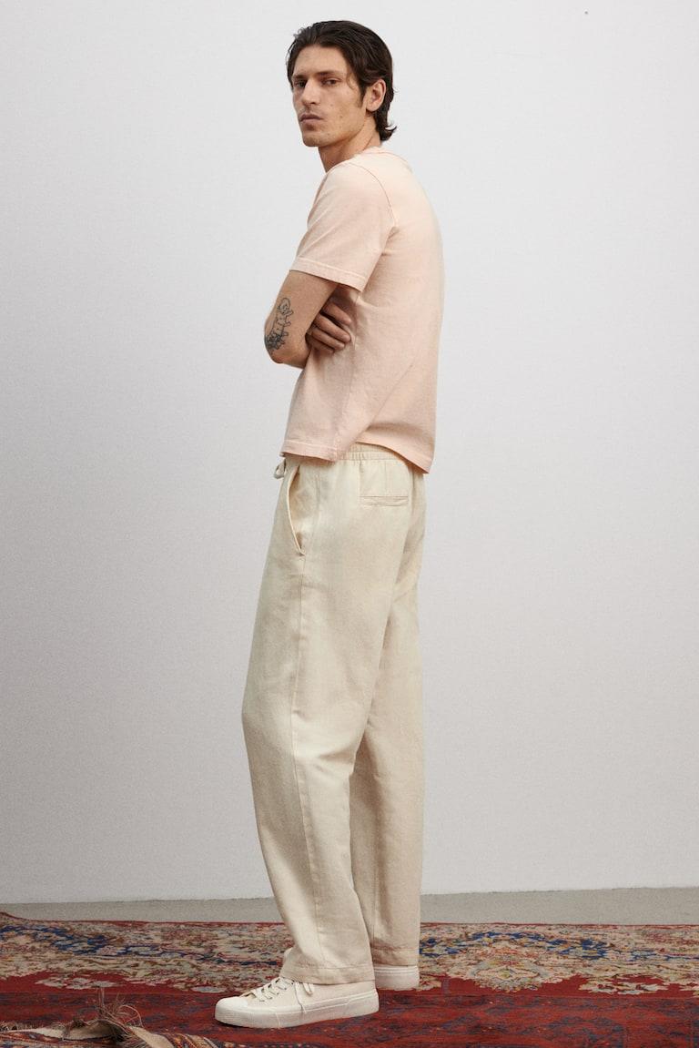 H&M Hose aus Leinen in Relaxed Fit Blitzangebot