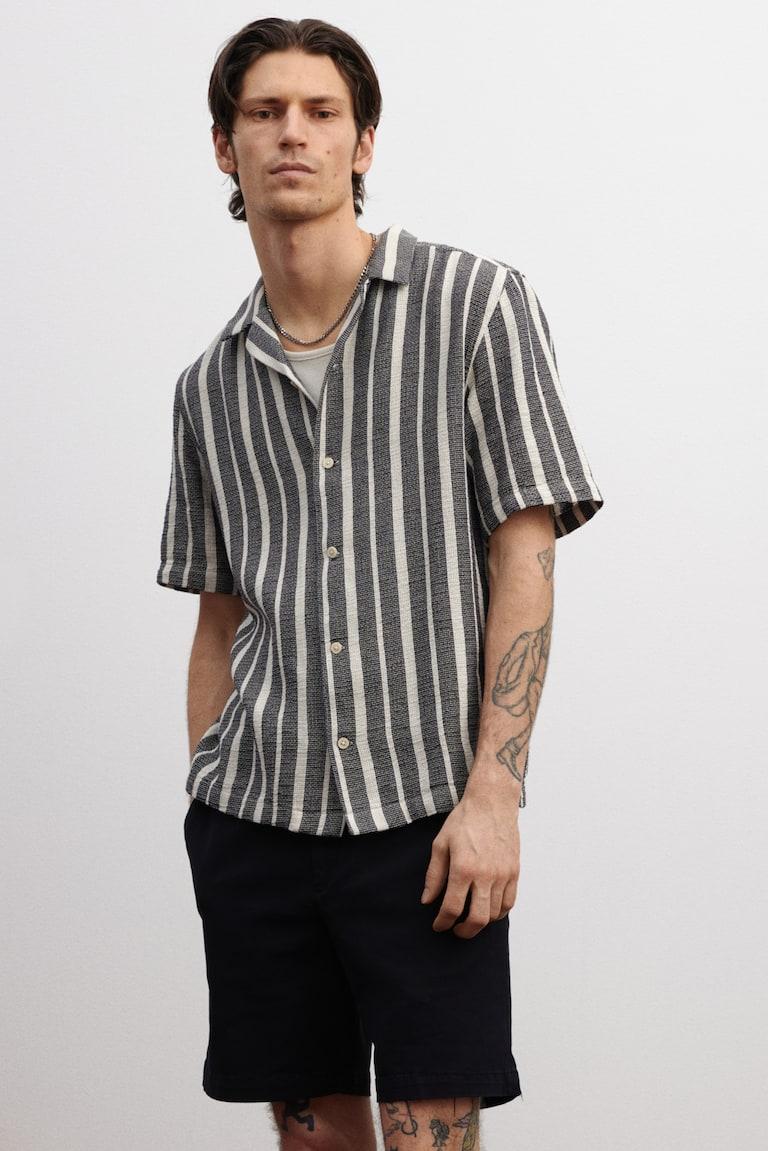 H&M Freizeithemd mit Struktur in Regular Fit Riesige Ersparnisse