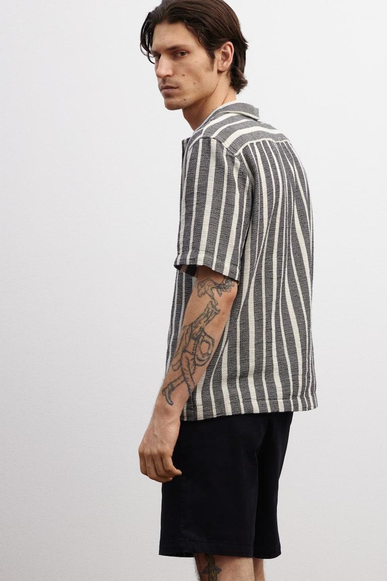 H&M Freizeithemd mit Struktur in Regular Fit Tiefpreis