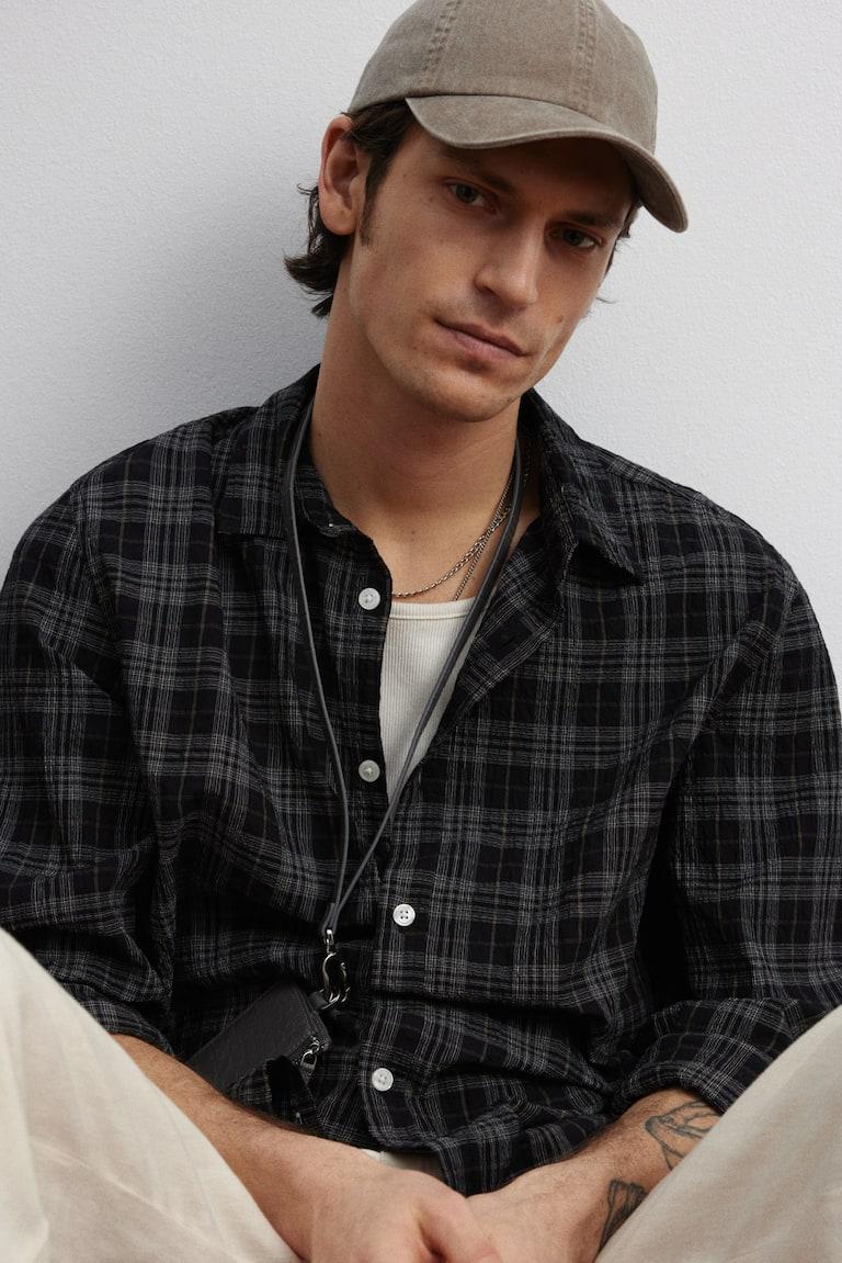 H&M Hemd mit Struktur in Loose Fit JETZT KAUFEN