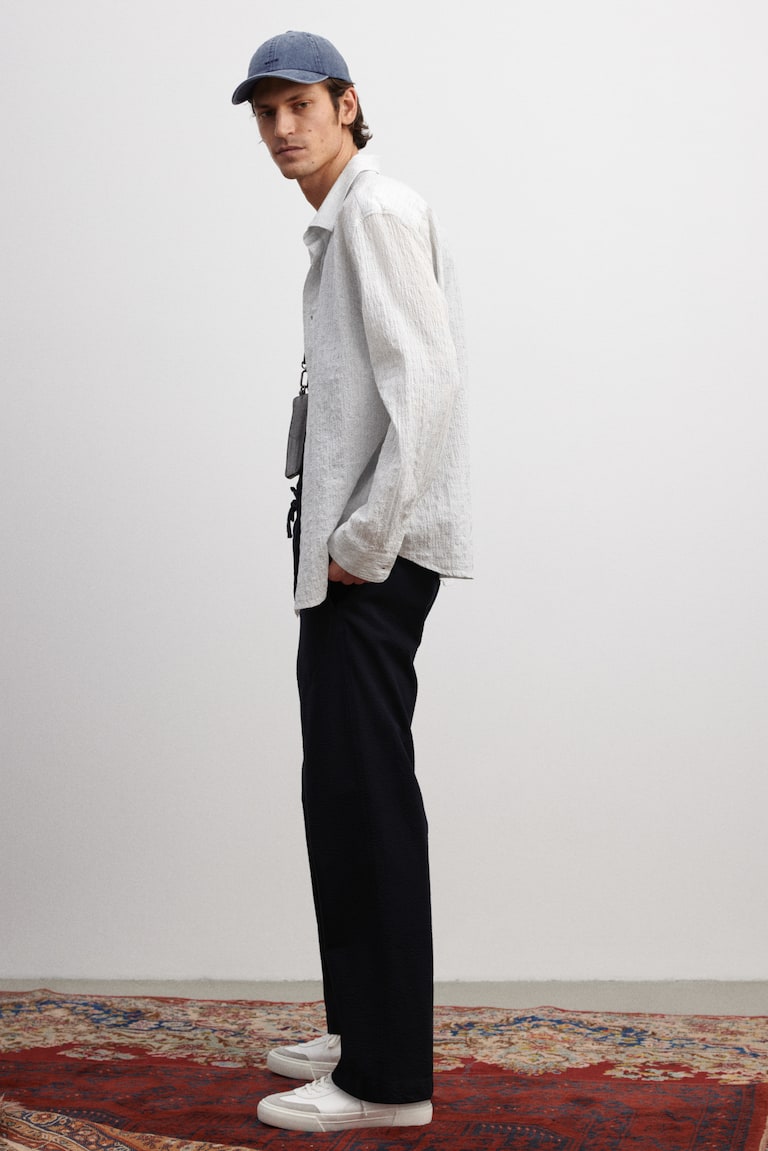 H&M Seersucker-Hose in Relaxed Fit Letzte 2 Tage
