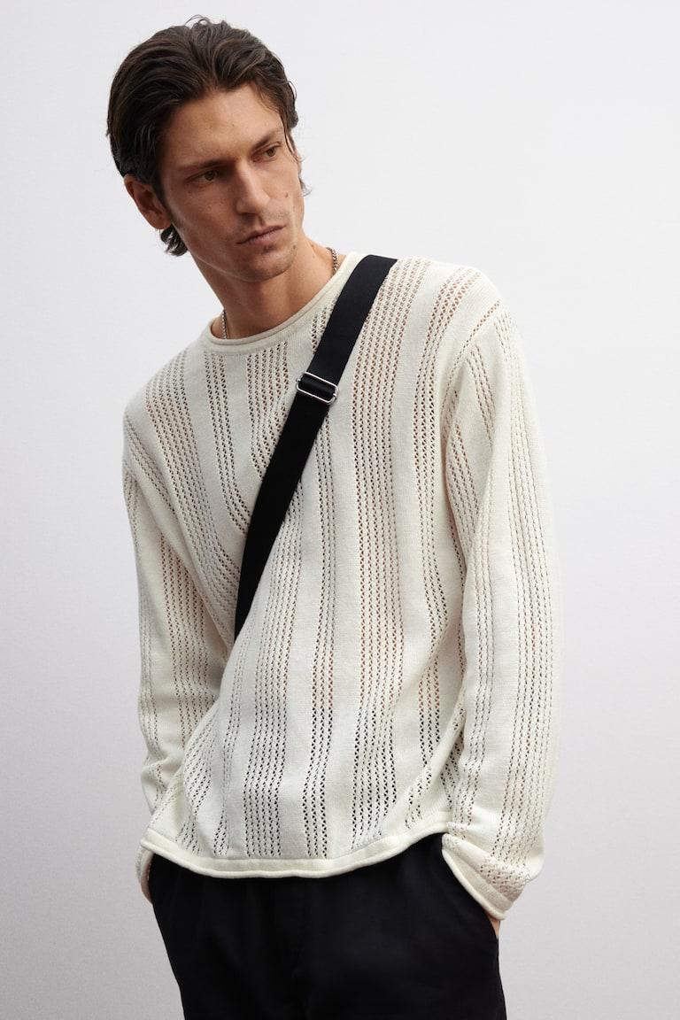 H&M Pullover aus Pointellestrick in Regular Fit Nur noch ein Tag übrig