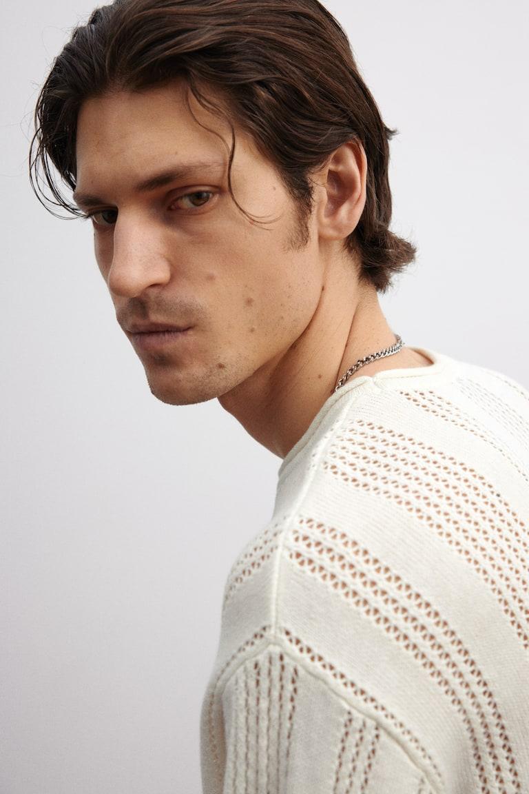 H&M Pullover aus Pointellestrick in Regular Fit Nur noch ein Tag übrig