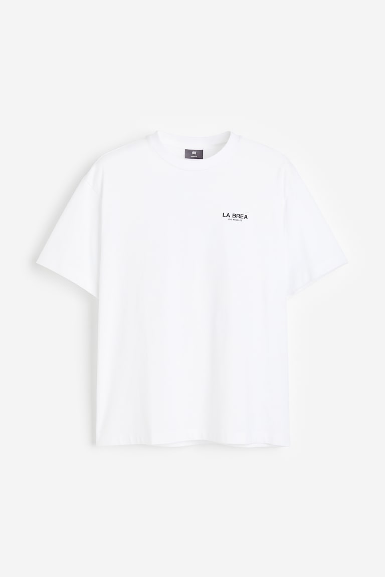 H&M Bedrucktes T-Shirt in Loose Fit Riesige Rabatte