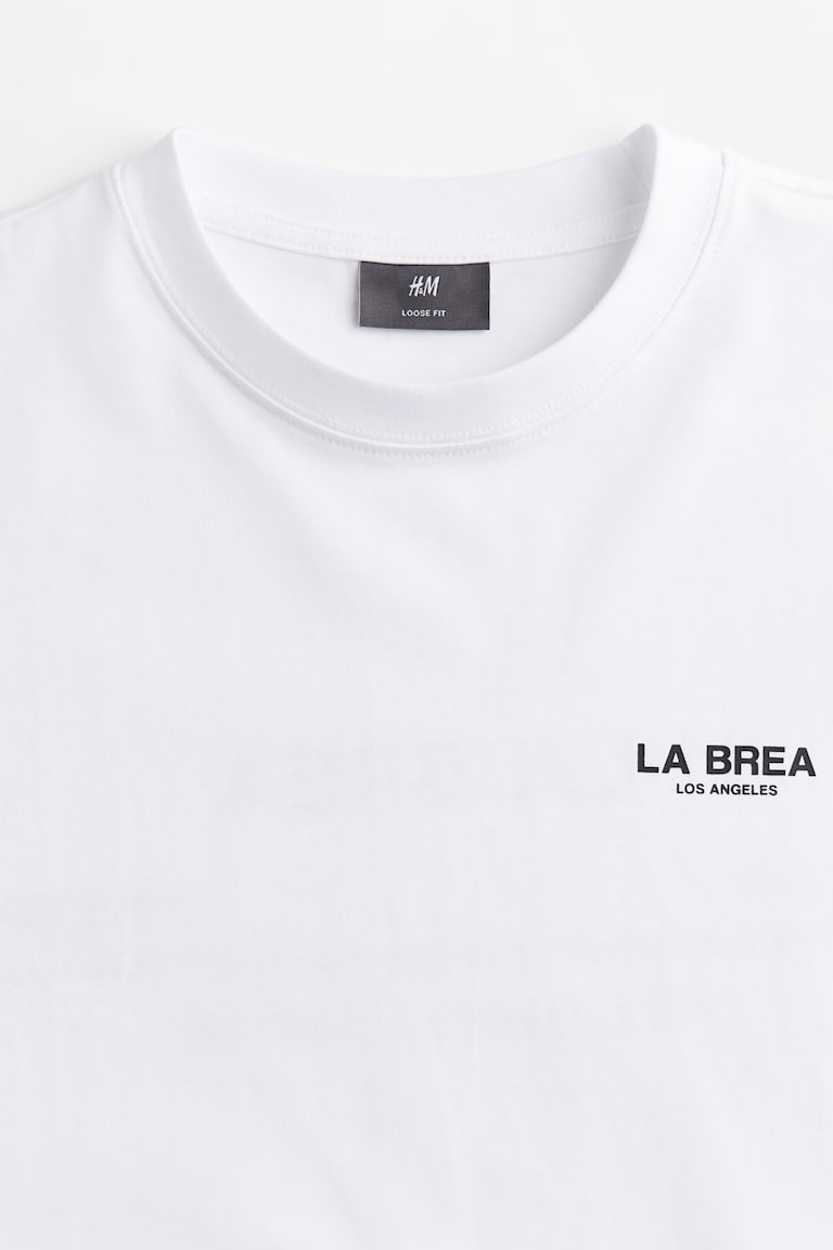 H&M Bedrucktes T-Shirt in Loose Fit 50% Rabatt mit kostenlosem Versand