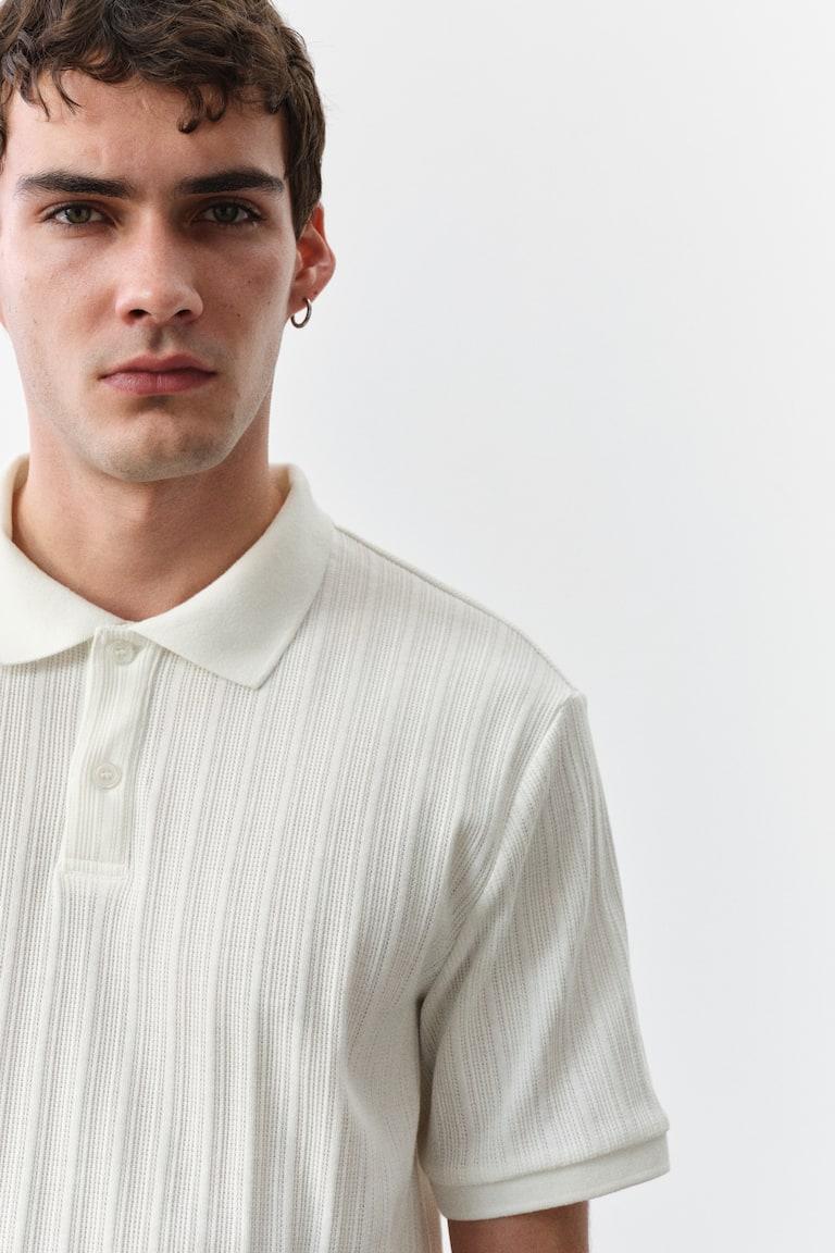 H&M Poloshirt aus Strukturjersey in Slim Fit Auslauf