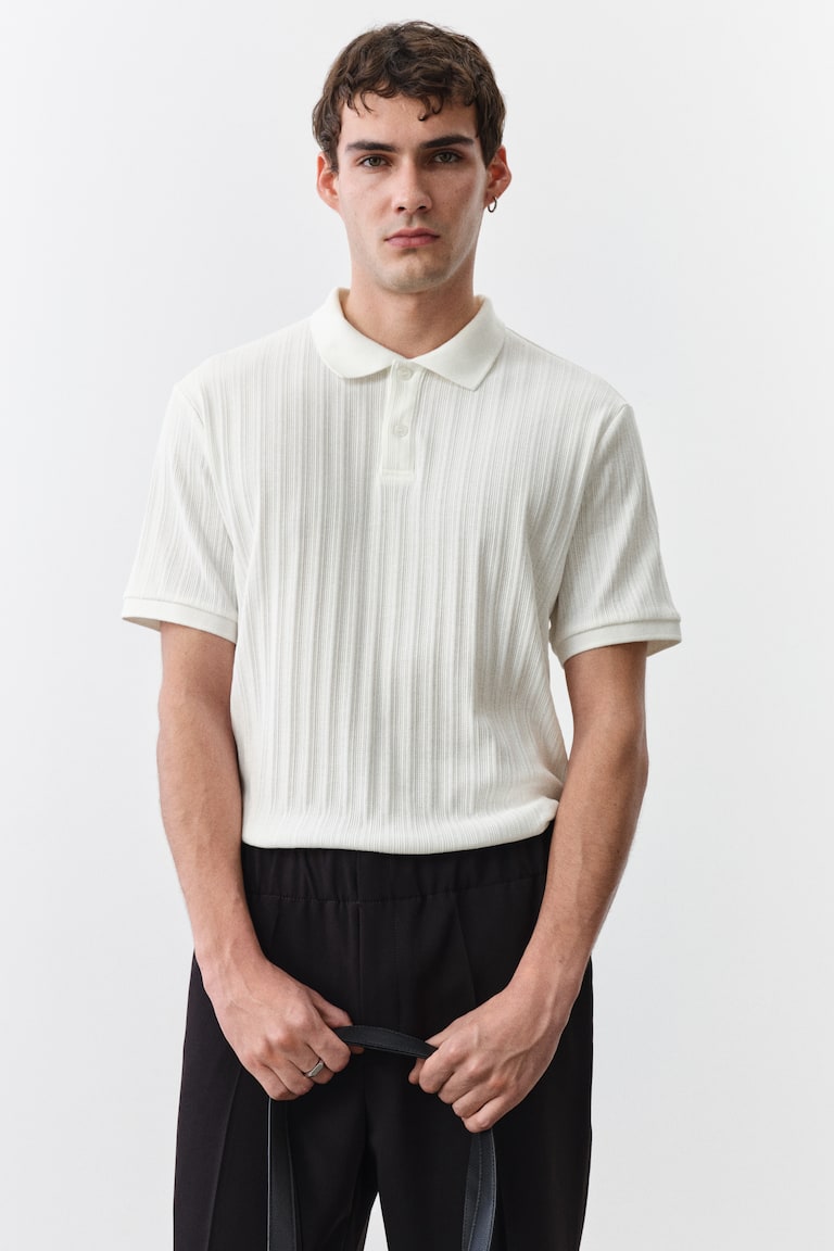H&M Poloshirt aus Strukturjersey in Slim Fit Angebote