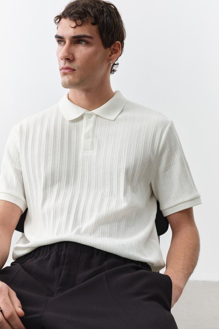 H&M Poloshirt aus Strukturjersey in Slim Fit Angebote