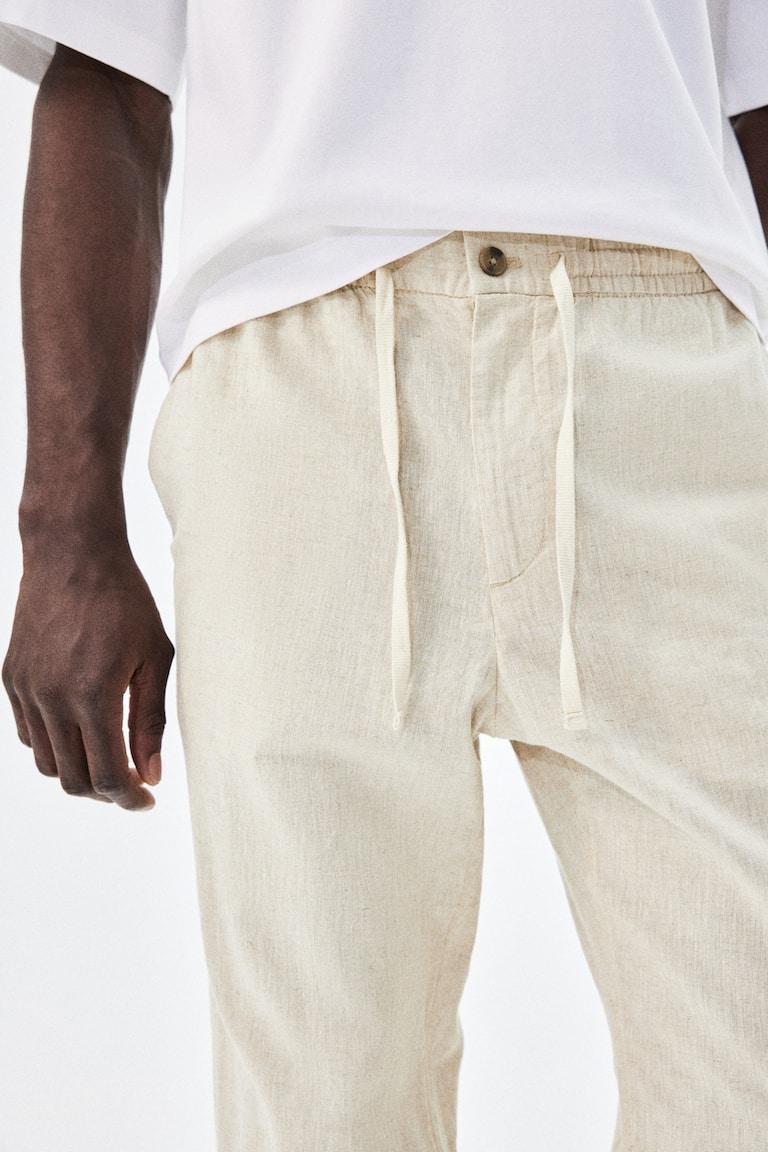 H&M Hose aus Leinenmix in Regular Fit Wochenangebot