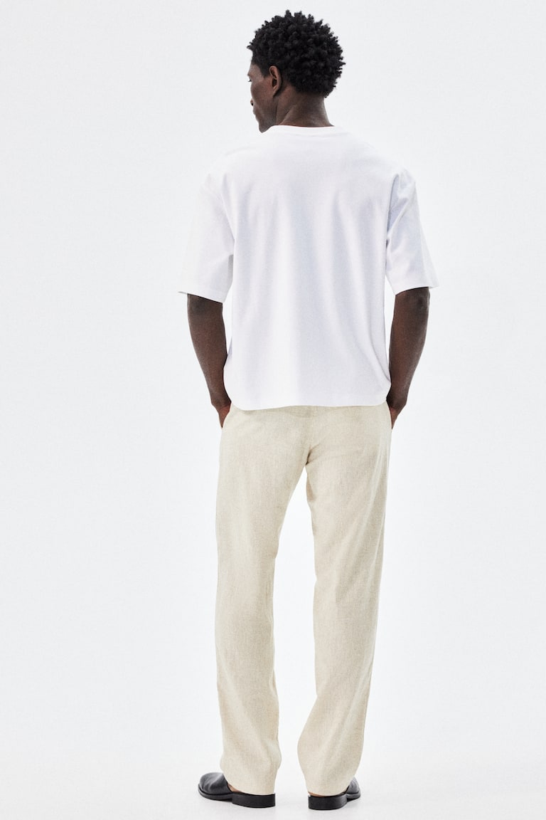 H&M Hose aus Leinenmix in Regular Fit Wochenangebot