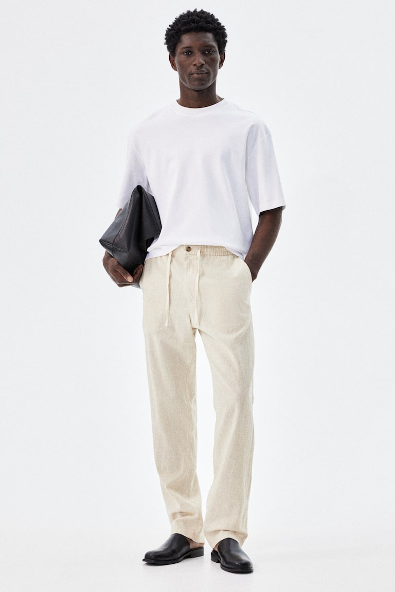 H&M Hose aus Leinenmix in Regular Fit Begrenzte Freigabe