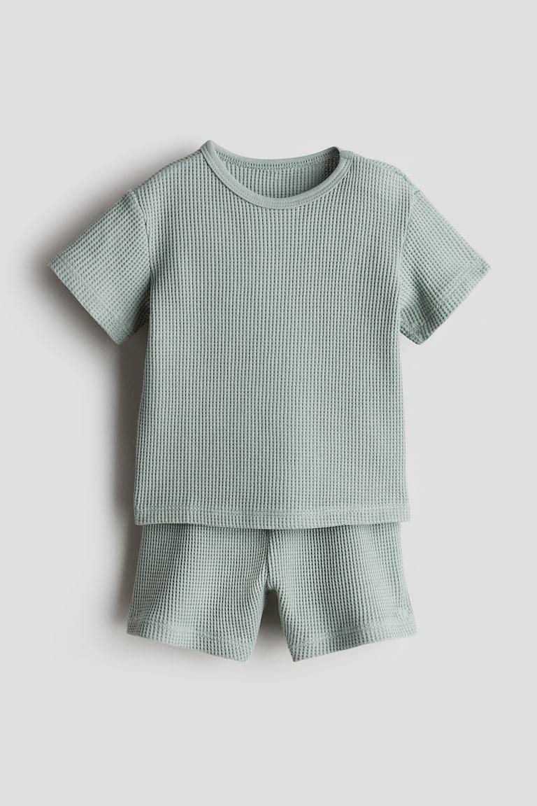 H&M Zweiteiler aus Baumwolle mit Waffelstruktur Flash Sale