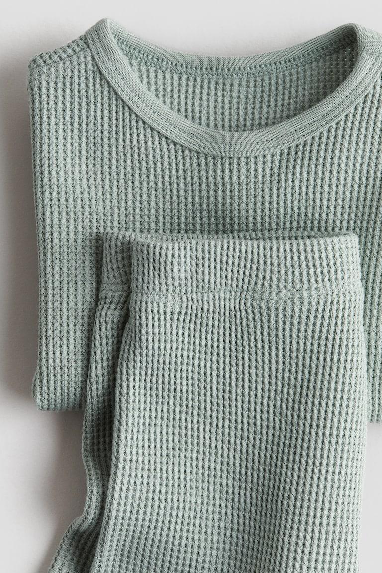 H&M Zweiteiler aus Baumwolle mit Waffelstruktur Flash Sale